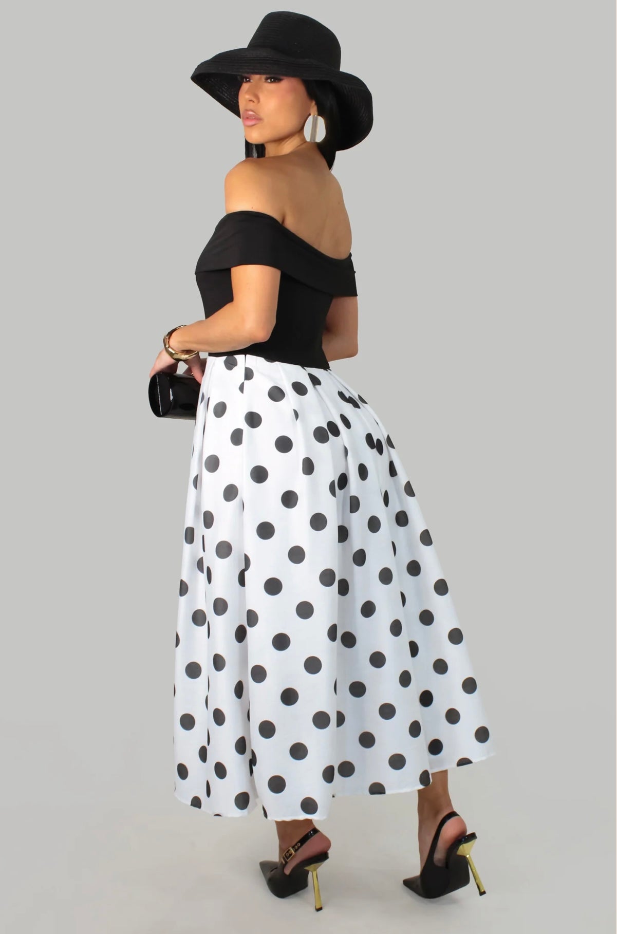 Black/White Polka Dress