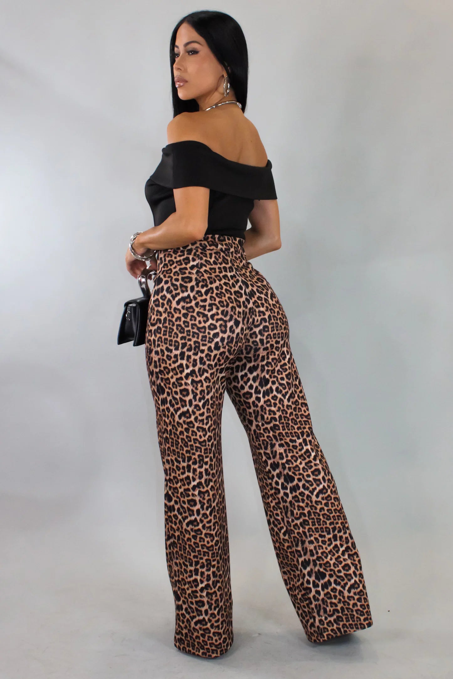 Leopard Print Flare Pant