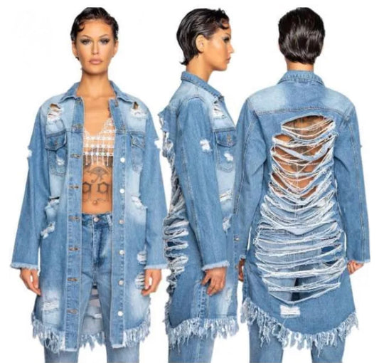 RIPPED DENIM JACKET